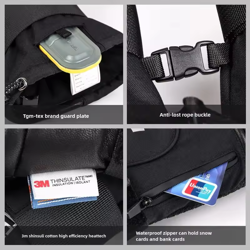 כפפות סקי וסנובורד מקצועיות | עור גדי ובידוד 3M עמיד למים