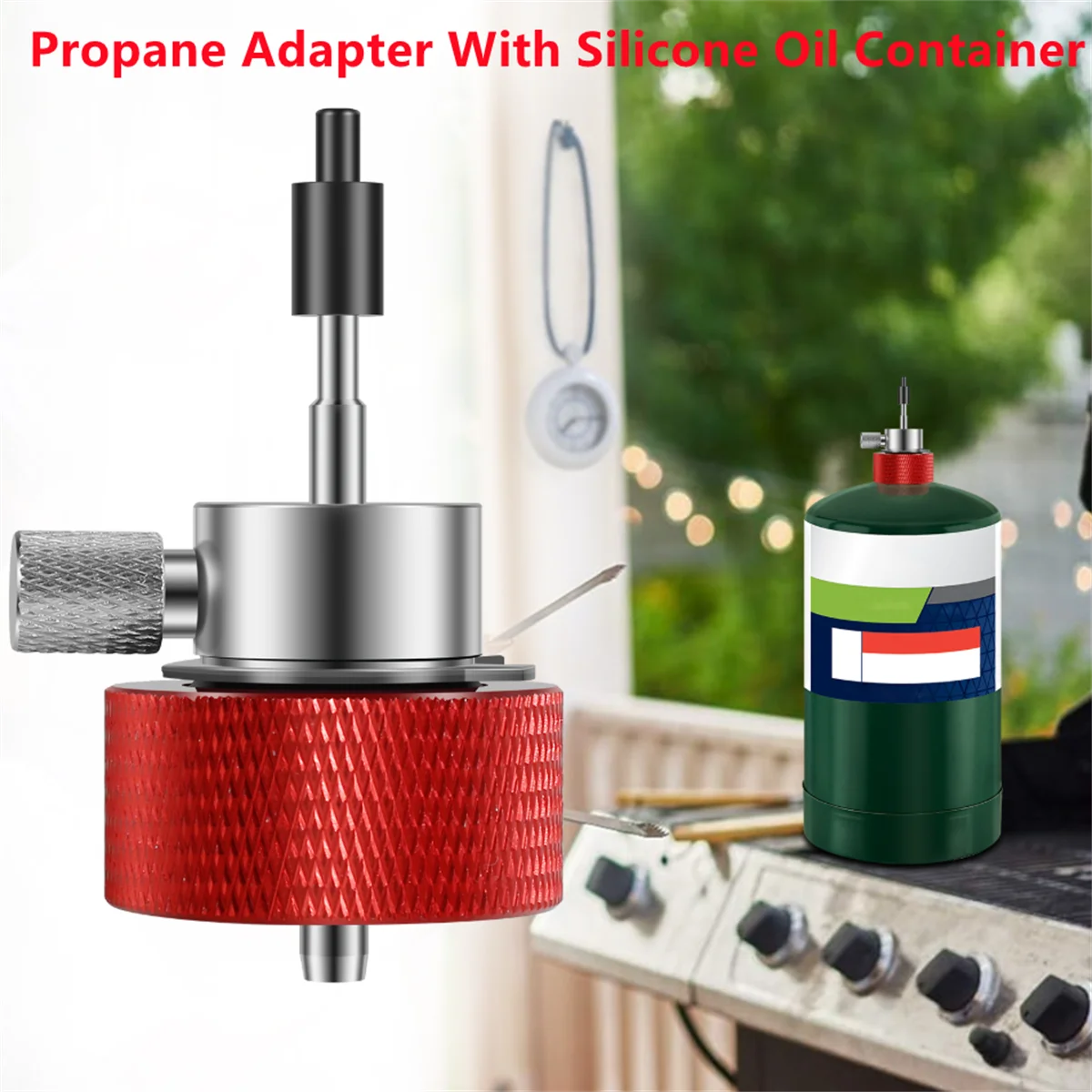 Propane Refill Adapter With Silicone Oil Port Leakproof Gas Charging Nozzle Valve Tool For Camping Canister GBB Magazine