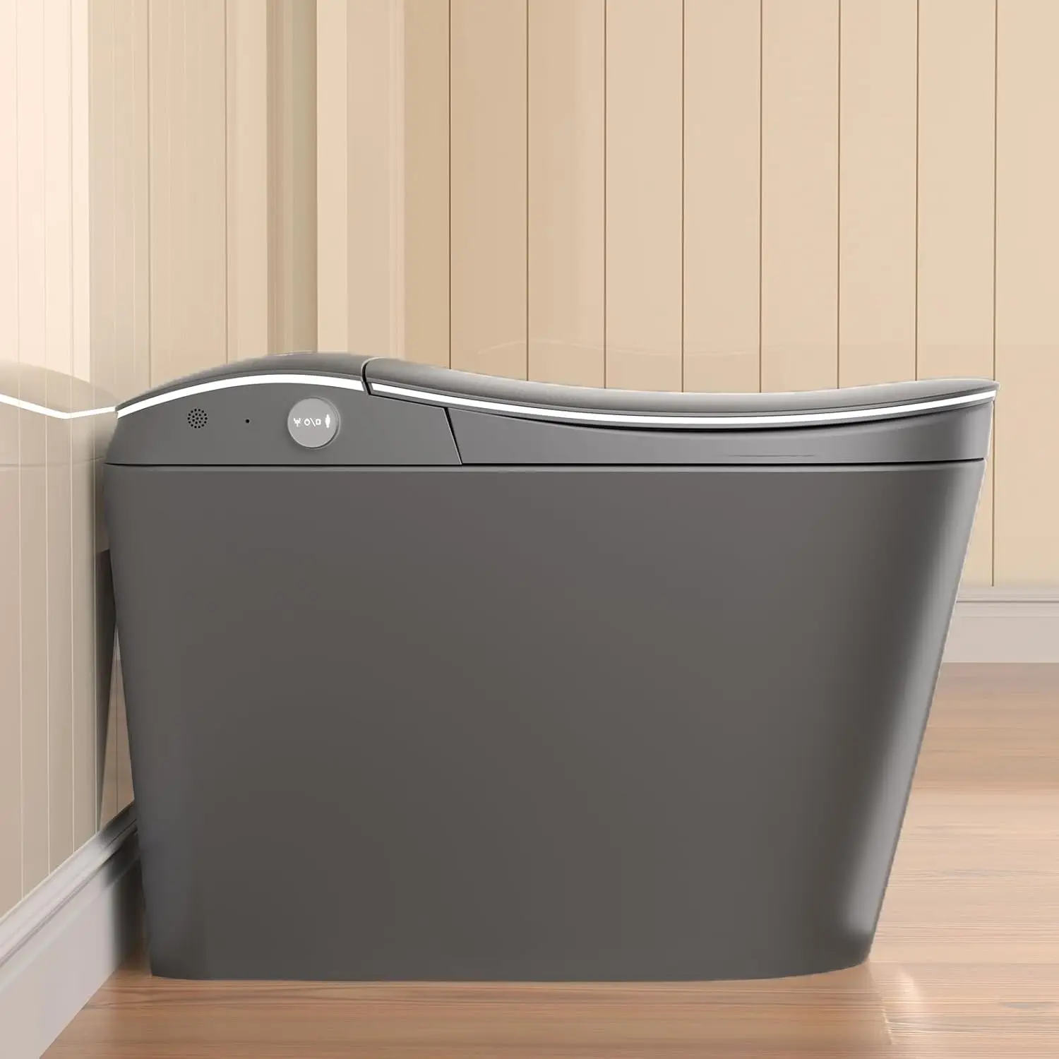 

Smart Toilet with Bidet,Front Nozzle For Lady, Adjusted Heated Seat, Warm Water and Dry,Auto Open/Flush,White, Customized