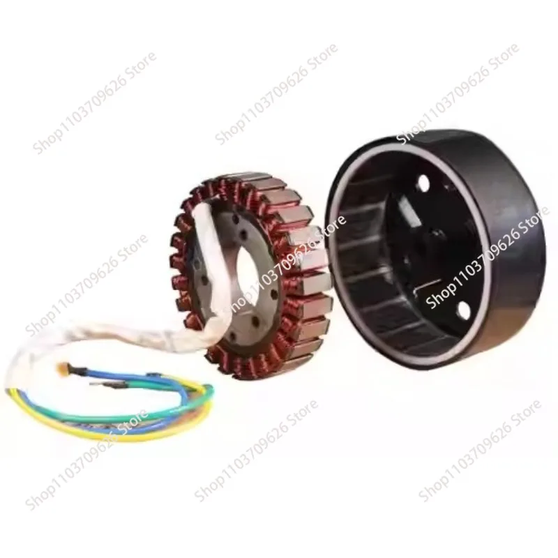 48V-72V EV Range Extender Generator 27 Pole Pure Copper Stator Rotor Coil High Temp Resistant