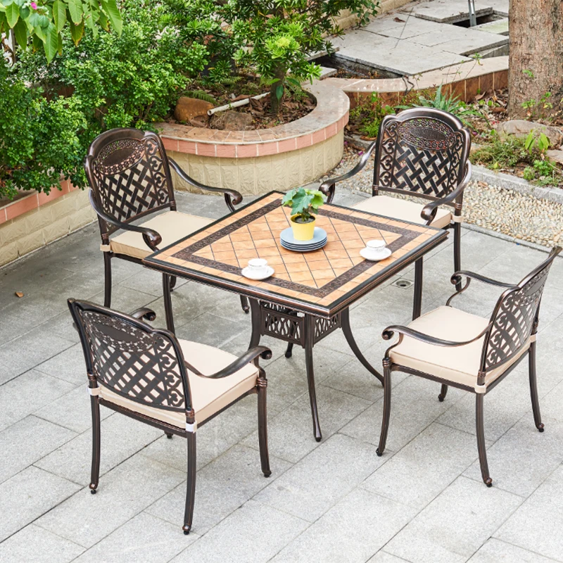 

Комплект мебели для террасы Leisure Terrace Bistro: столы и стулья из литого алюминия для улицы, сада, балкона