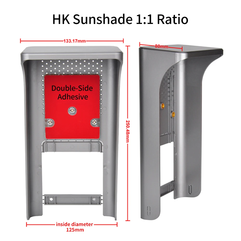 Door Station Surface Mouting Cover Shield Rainproof Sun Protective Shell for Hikvision Face Recognition Access Control Machine
