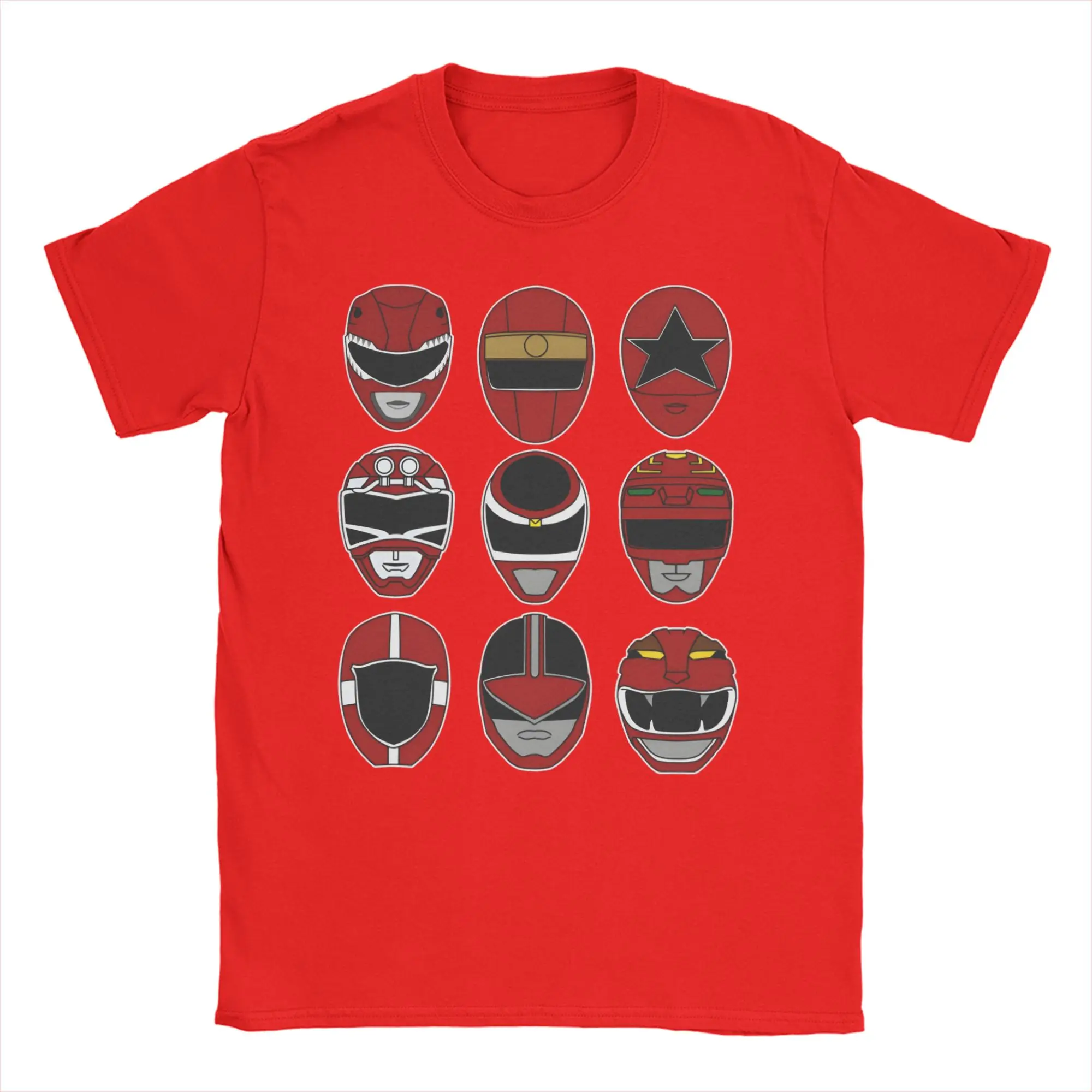 Men Women T-Shirts Forever Red Power Rangers Creative 100% Cotton Tees Short Sleeve  T Shirts Crew Neck Clothing Printing
