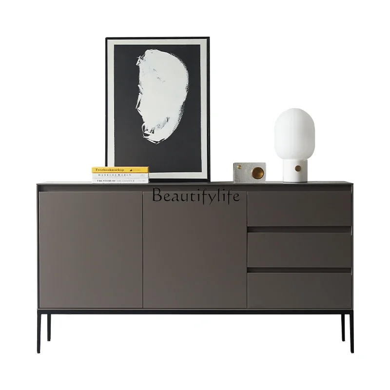 

Italian minimalist TV cabinet, high light luxury entrance, modern simple dining side cabinet at the end of the bed