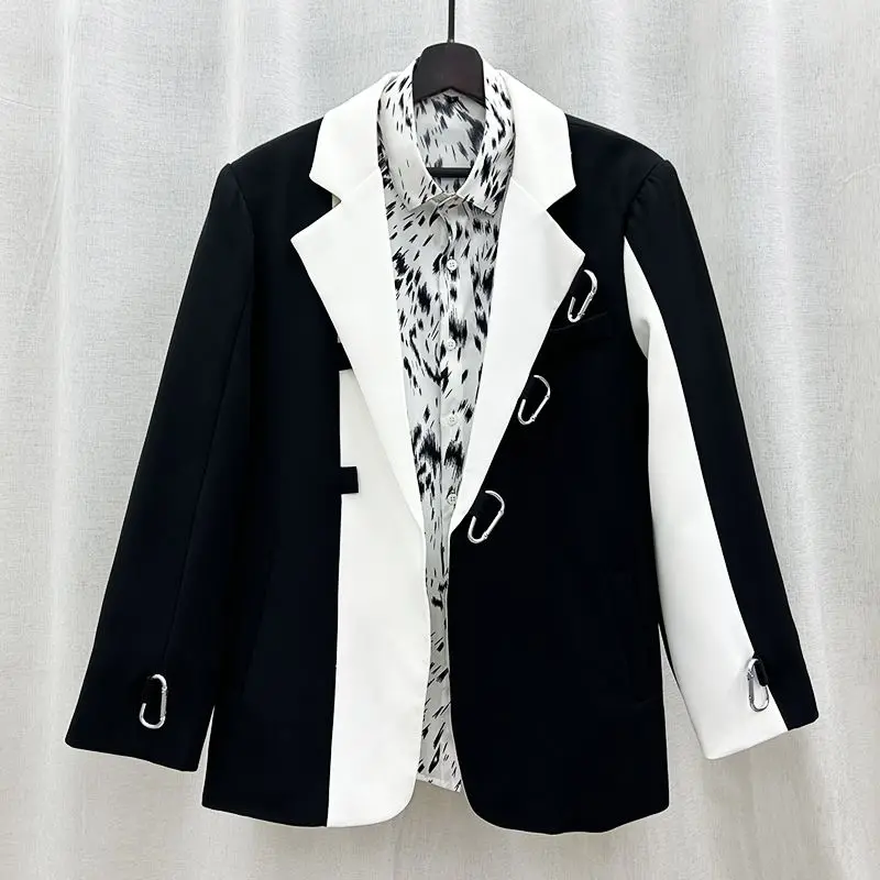 Man Suits and Blazers Oversize Long Plus Big Size Jacket for Men Party Summer Luxury Designer Coats Korean Style Clothes Spring