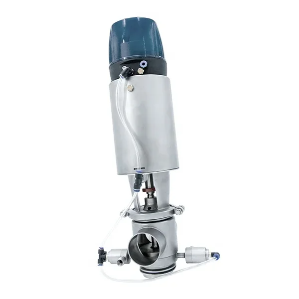DN50 Stainless Steel SS304 SS316L Sanitary Hygienic Pneumatic Control Valve Mix Proof Valve with 24V Intelligent Control Head