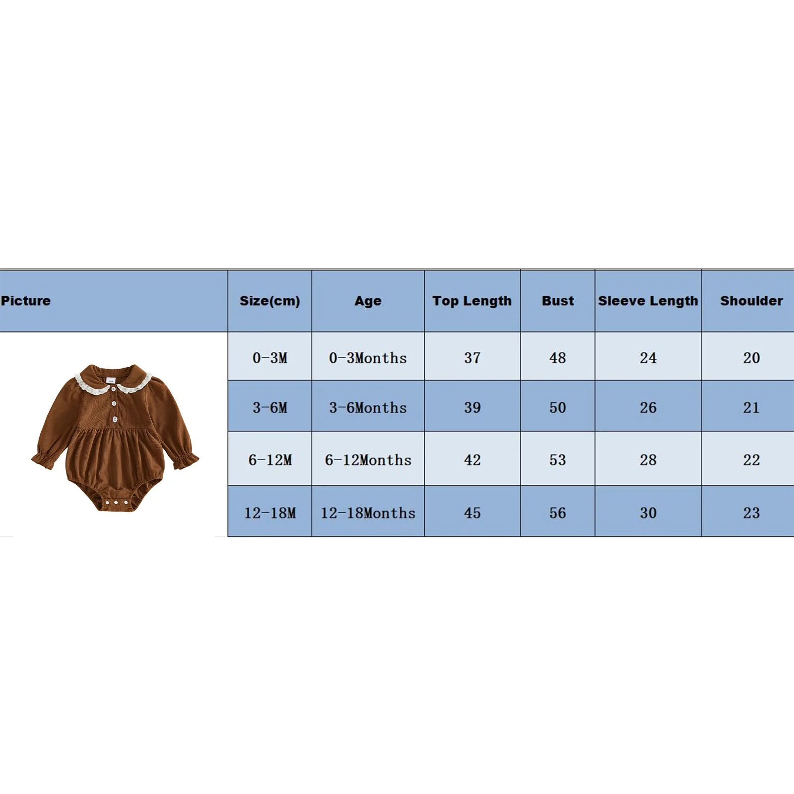Early Autumn Toddler Baby Girls Fall Corduroy Romper Embroidery Lace Doll Collar Long Sleeve Button Front Jumpsuit