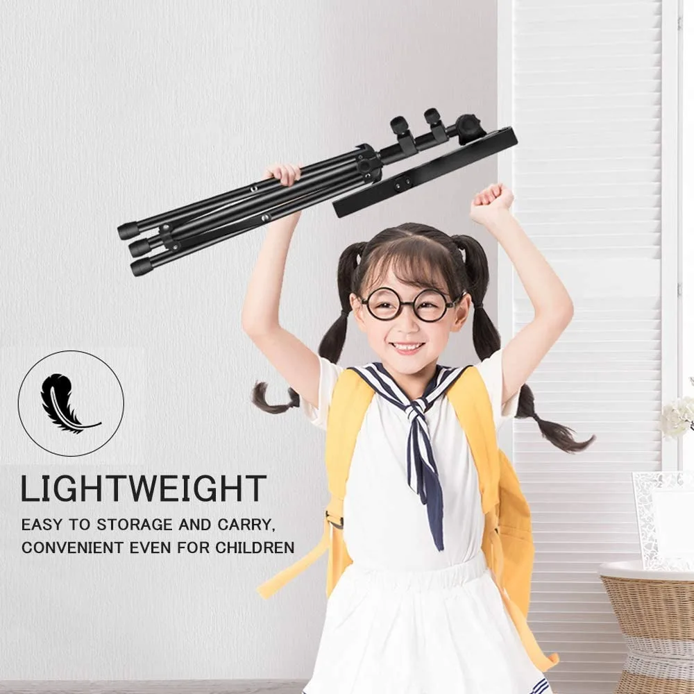 حامل موسيقى قابل للطي مع حقيبة حمل، ارتفاع قابل للتعديل، حامل ورق الموسيقى، حامل كتب الموسيقى القوي المحمول، ممارسة الموسيقى #3