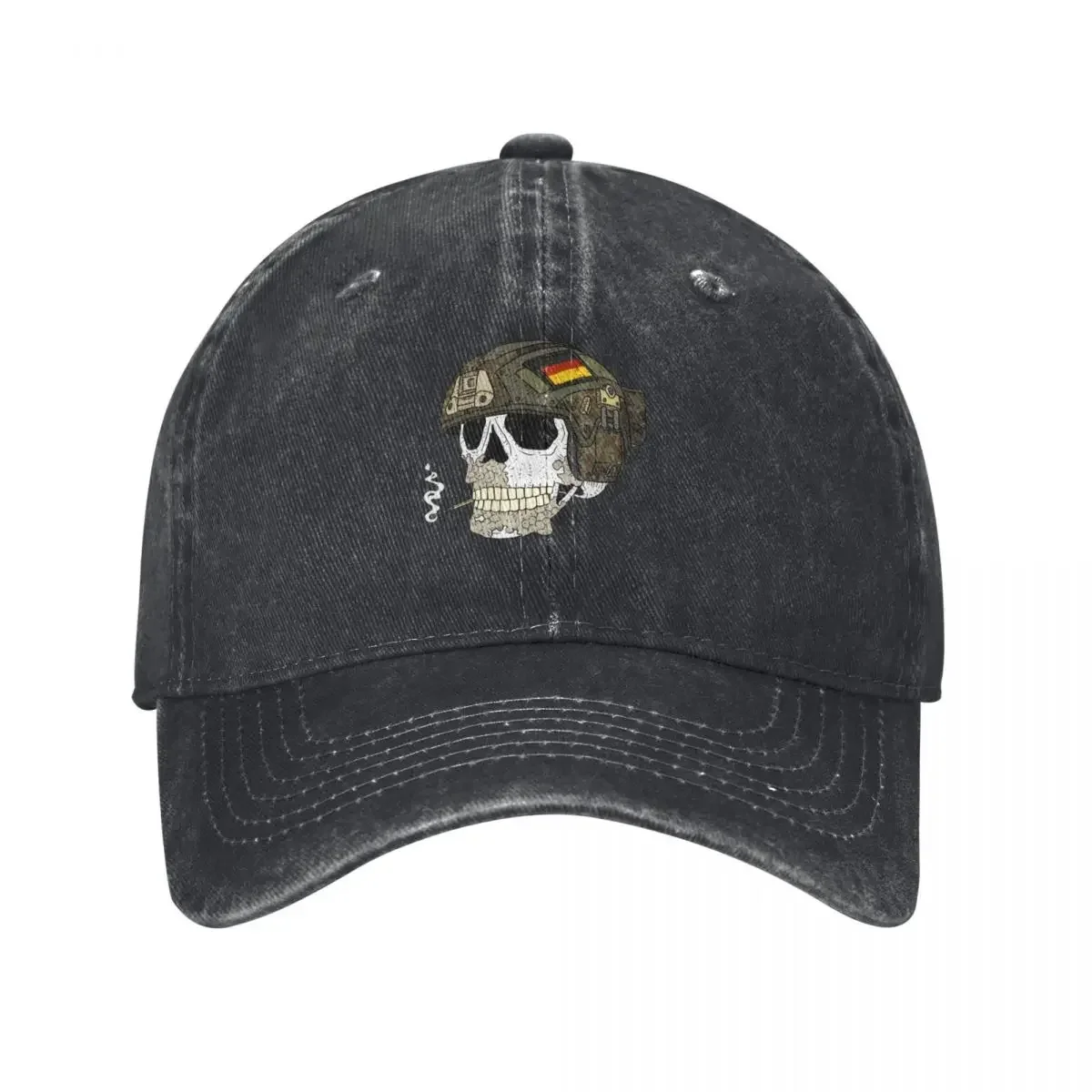 German Bundeswehr. flecktarn. skull with fast helmet. Baseball Cap Golf Hat Man Snapback Cap For Men Women's