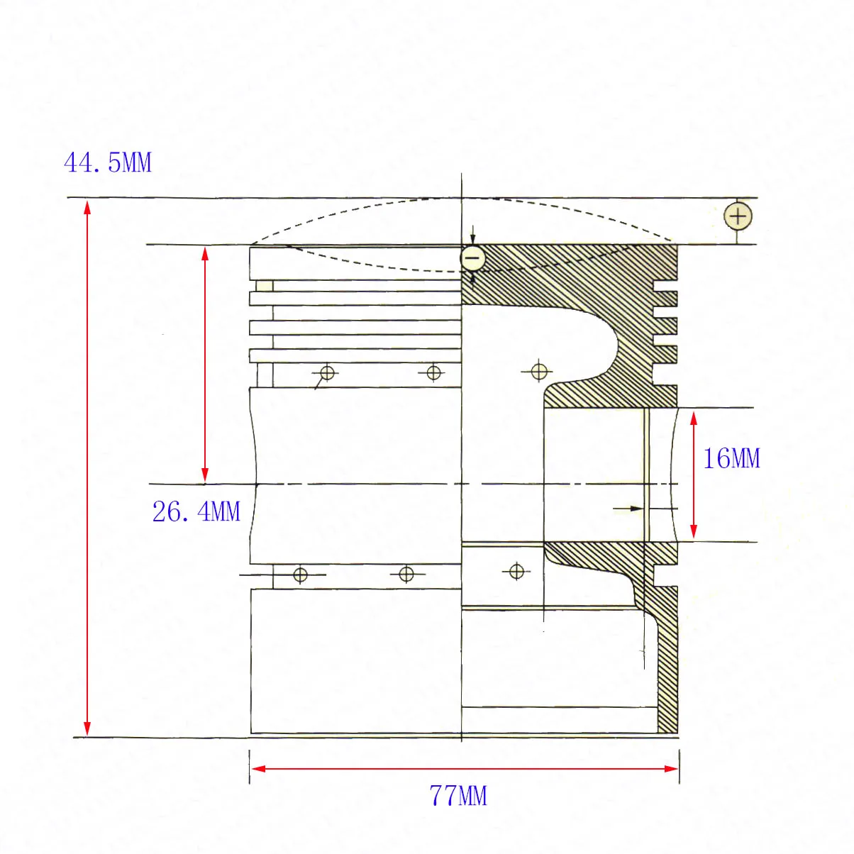 77mm 16mm 4 Valve 250 250CC Piston Ring Kit Zongshen NC250  ZS177MM KAYO T6 BSE J5 xmotos Dirt Pit Bike