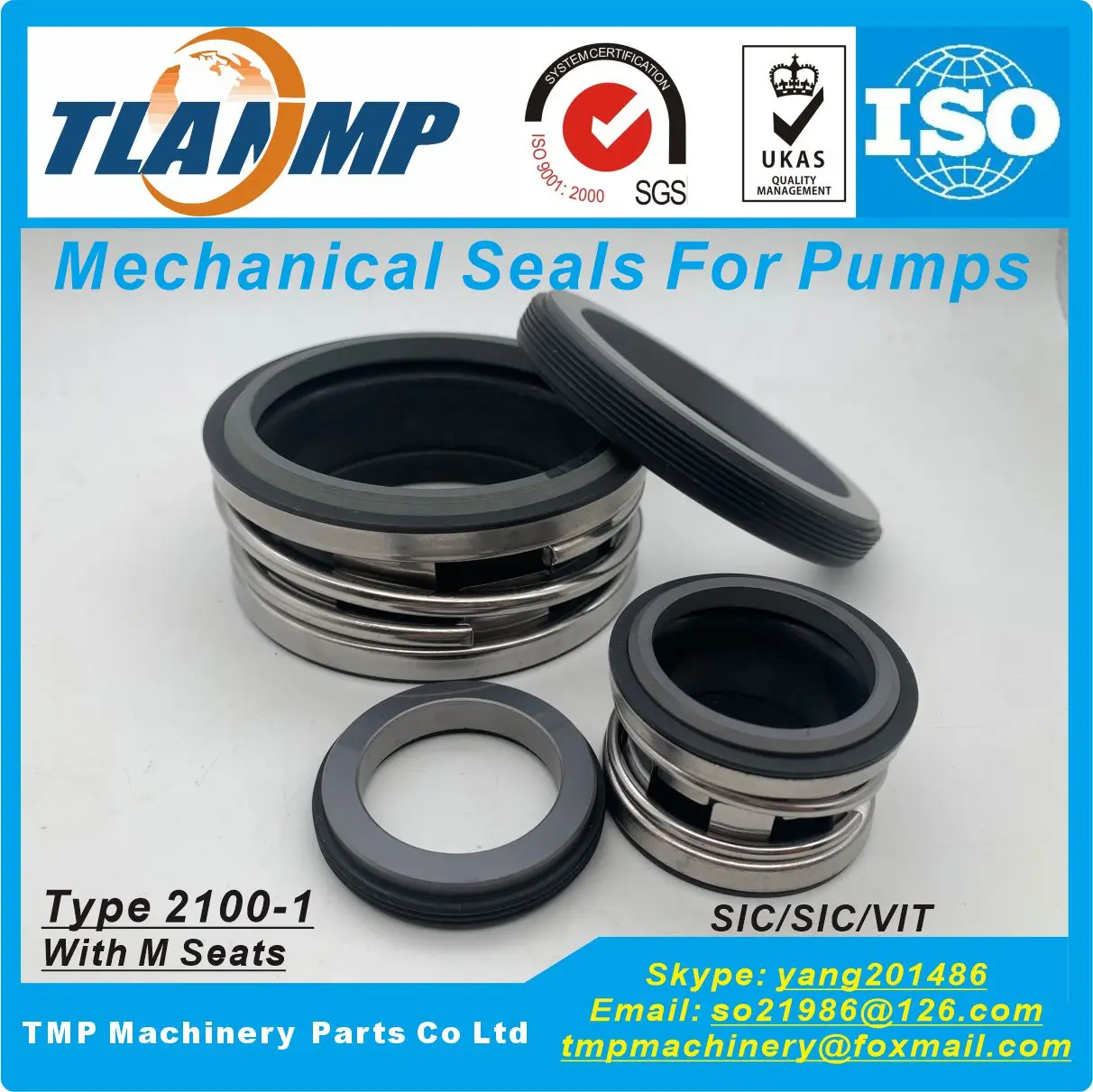 

2100-1-58 , TJ-0580-S , INT-0580-S , 2100S-58 , 2100-58 TLANMP Mechanical Seals (Shaft 58mm, Rotary Part Working length L3=33mm)