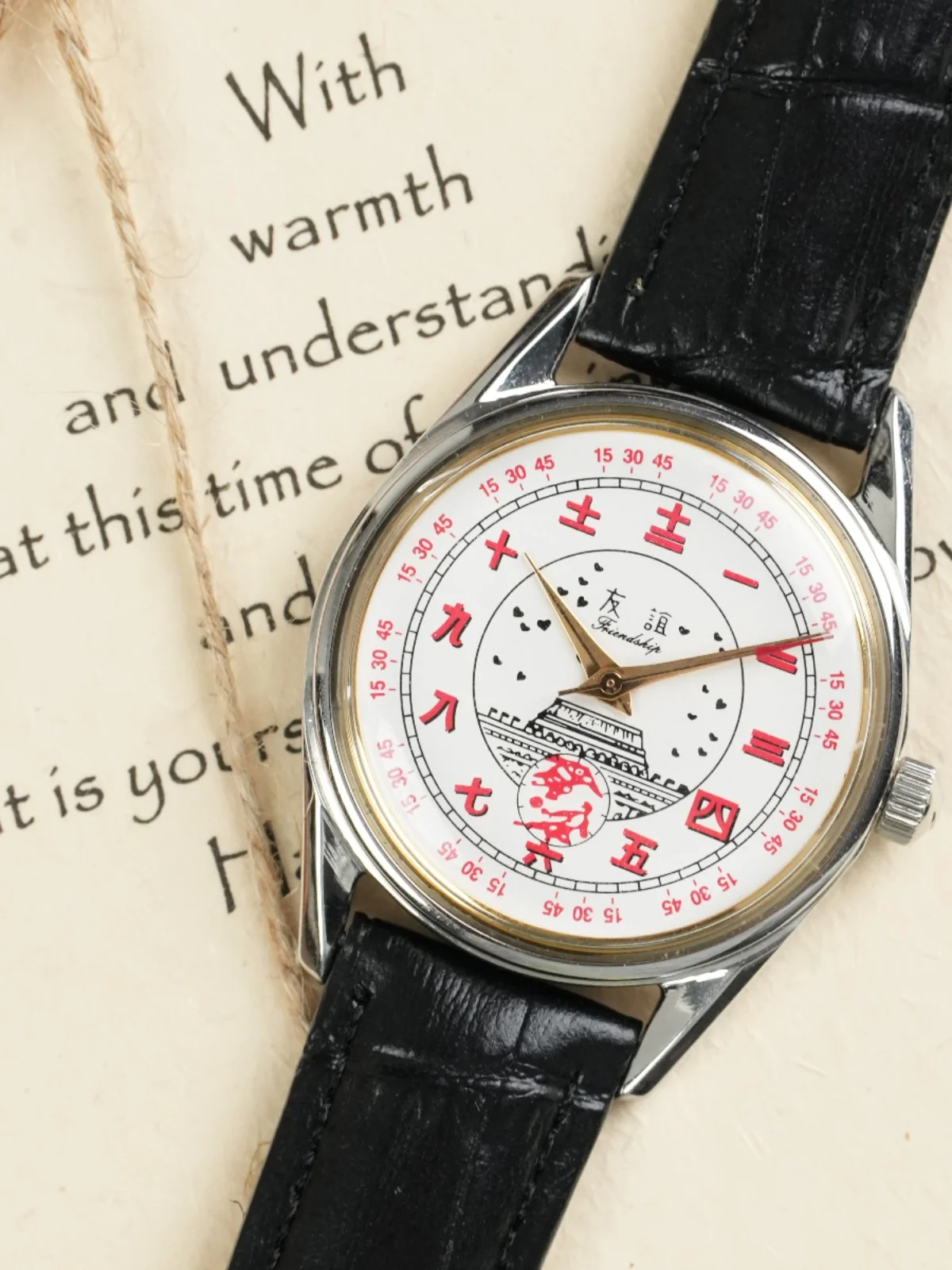 Shanghai Diamond Brand Watch Peace Commemorative Watch Men's Mechanical Watch Manual Winding New Genuine Brand Stock
