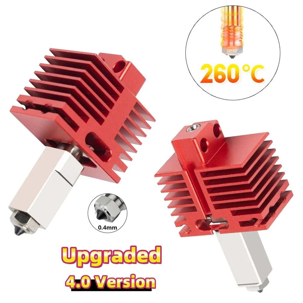 

Новая горячая головка для Bambu Lab P1P X1C P1S X1 X1E V4.0, обновление горячей печатающей головки, детали 3D-печати для bambulab 4,0, обновление Hotend