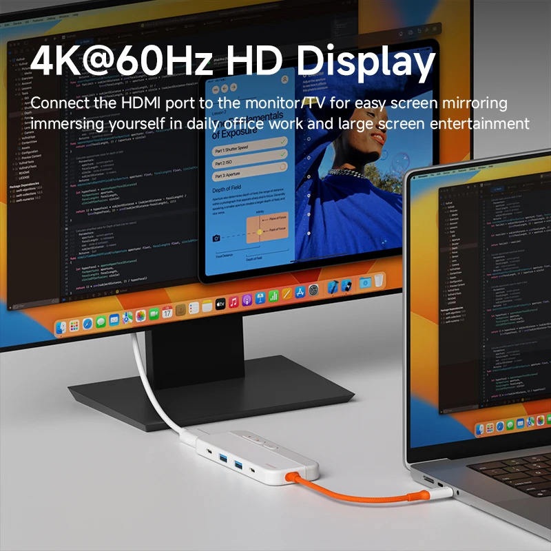 Hagibis USB C Hub z bezprzewodowym pilotem do prezentacji, kontrolerem prezentacji, HDMI 4K@60Hz, 100W PD, wielofunkcyjna stacja dokująca — zdjęcie produktu 5