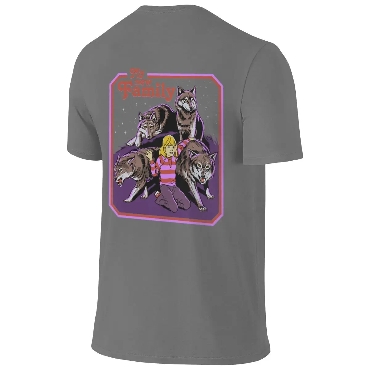 My New Family Smooth Reversible T-shirt Light Casual Clean Surface Men's T-shirts