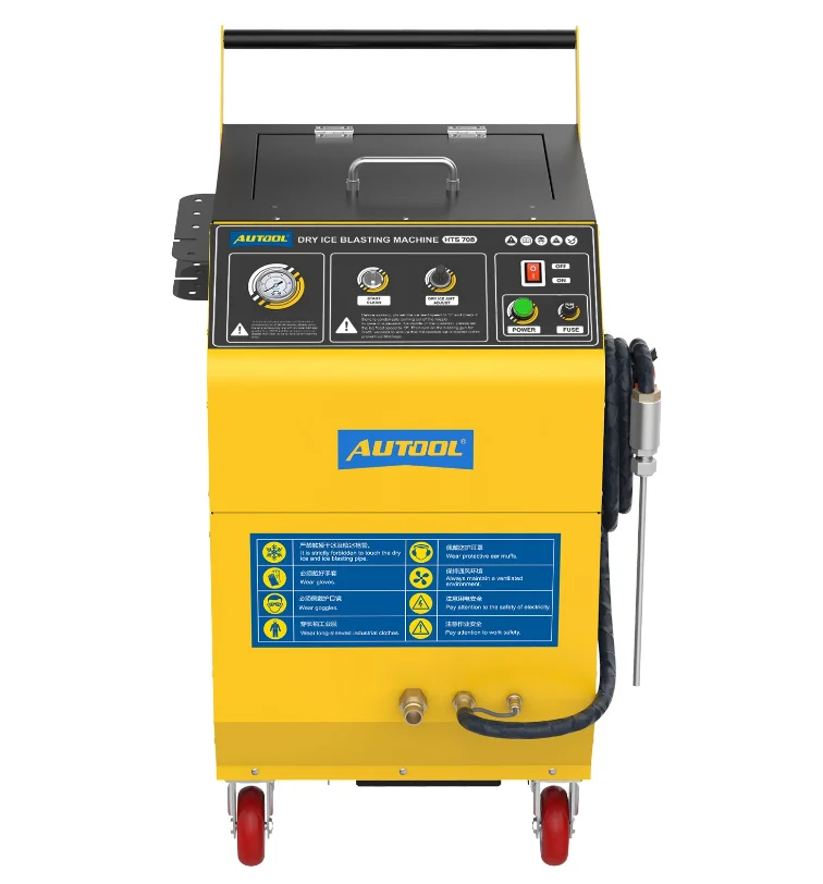 Automatic dry ice blasting cleaning machine