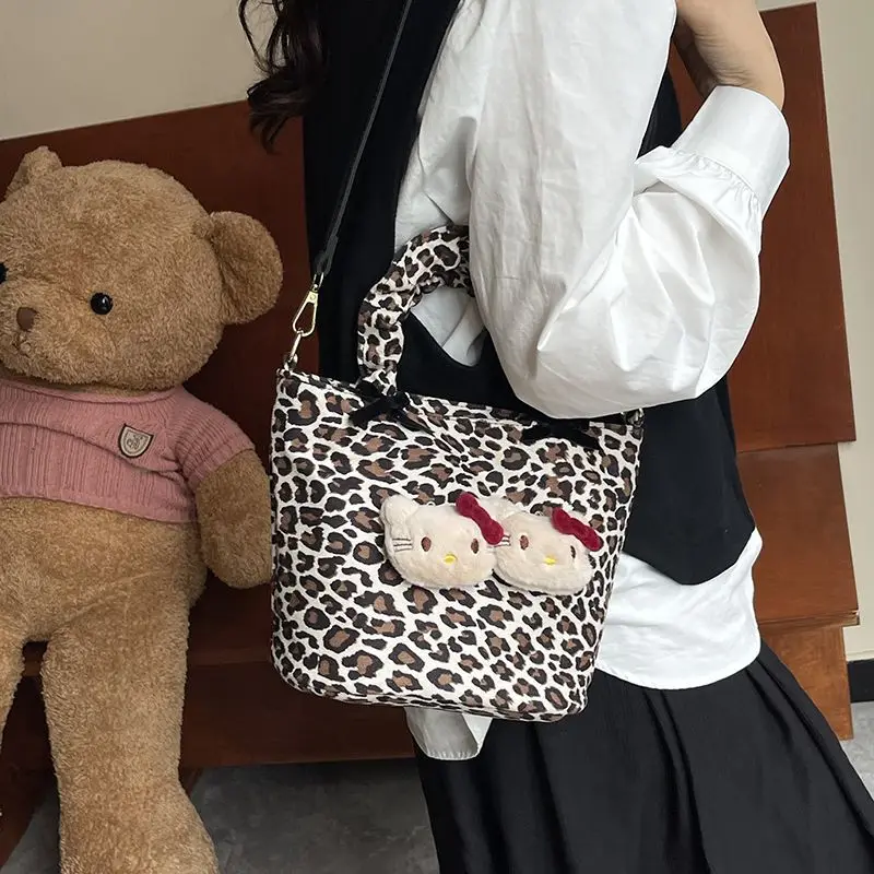 Süße Hallo Kitty Anime Kawaii Sanrio Ins Mode Druck Lagerung Tasche Nette Y2k Ins Mode Große Kapazität Handtasche Geschenke Spielzeug