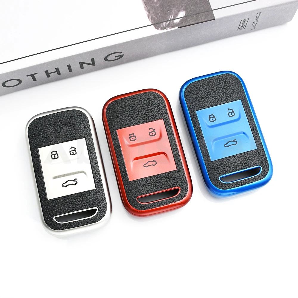 Para Cheri Tiggo 8 para Chery Tiggo 3 5X 4 8 Glx 7 2019 2020 Arrizo moda TPU cuero coche funda para llave remota Shell Fob Bag