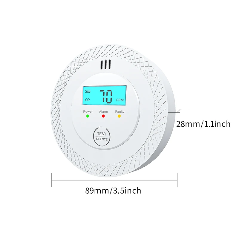 XUK Carbon Monoxide Detector,Carbon Monoxide Alarm Detectors With Digital Display &LED Lights.CO Alarm Applicable To Home,Wareho