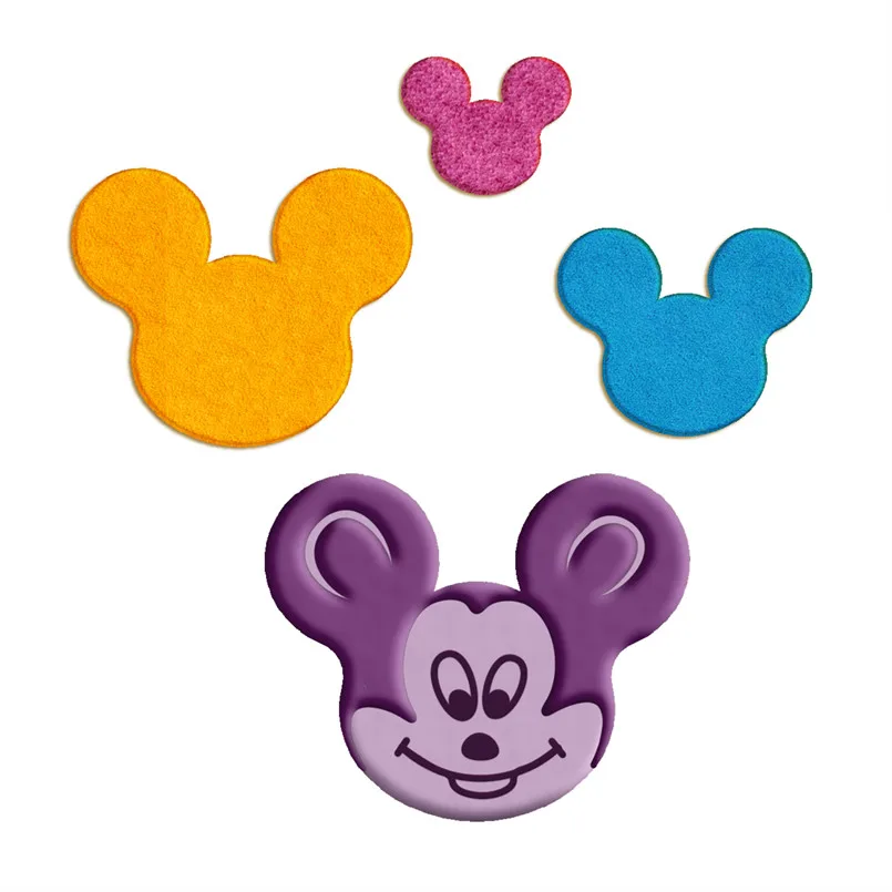 Four Specifications Cartoon Animals Mouse Virtual Avatar,Plastic Mold,Cake Fondant Tools,Cookie Sushi and Fruits Cutters