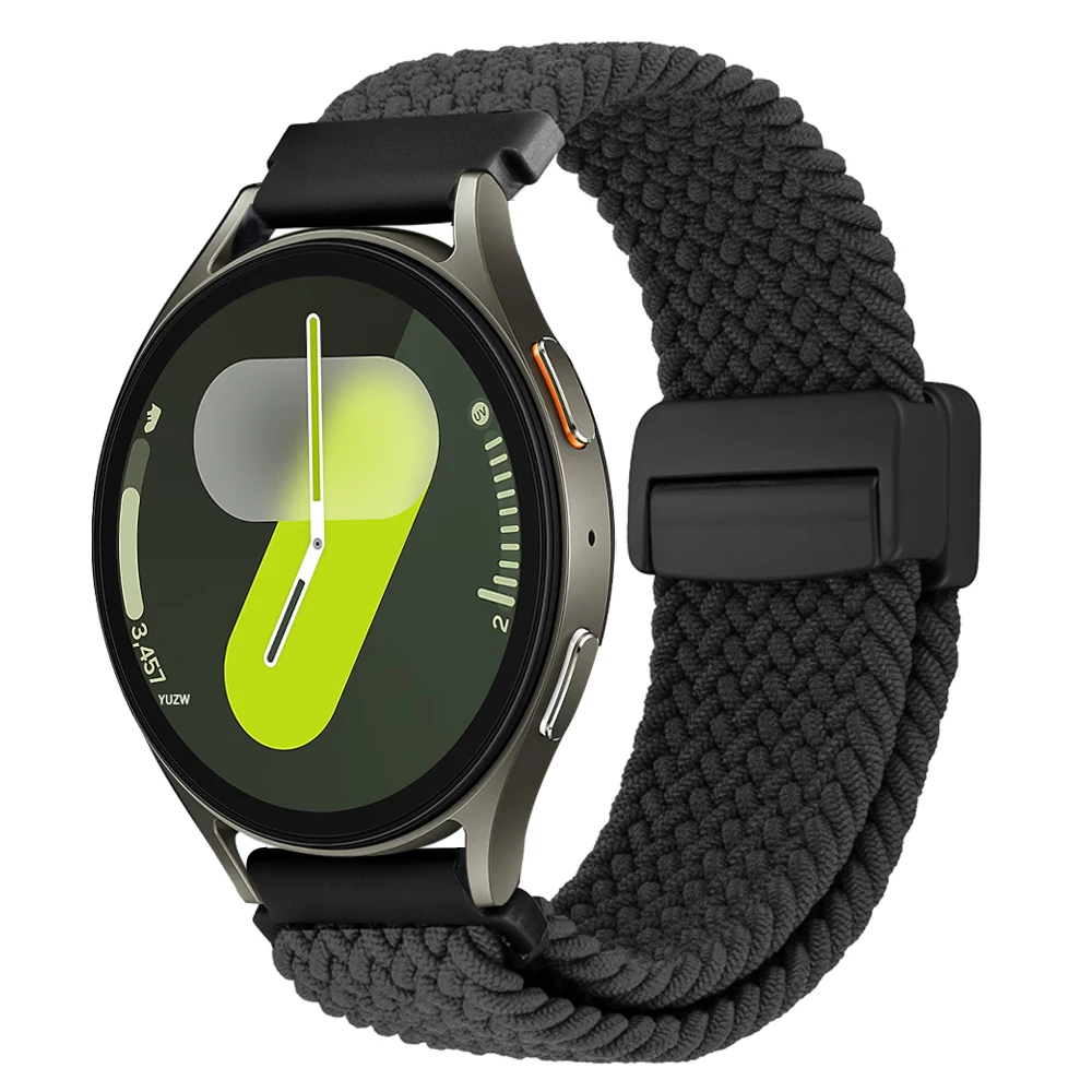 Cinturino magnetico da 20mm per Samsung Galaxy Watch 7 6 5 4 44mm 40mm/5pro 45mm Bracciale in nylon per huawei Amazfit GTS Garmin cinturino orologio