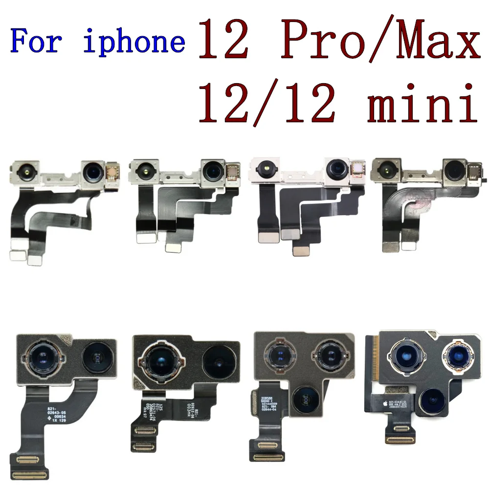 

Задняя основная задняя камера для iPhone 12 Pro Max/12 Mini 12Pro Передняя камера с модулем вспышки Сенсорный гибкий кабель Полные детали