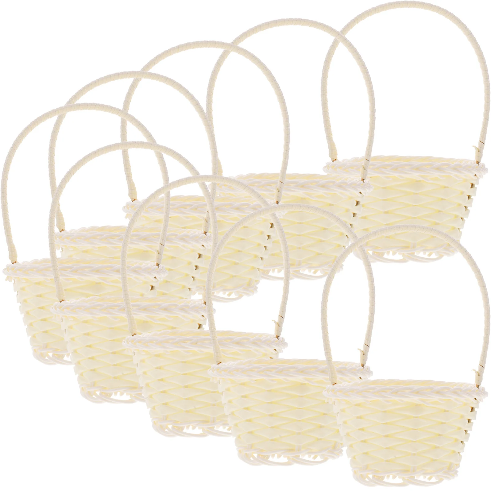 

12Pcs Woven Picnic Basket Kids Outdoor Fruit Storage Handheld Multipurpose Gift for Childrens Baskets with Handles