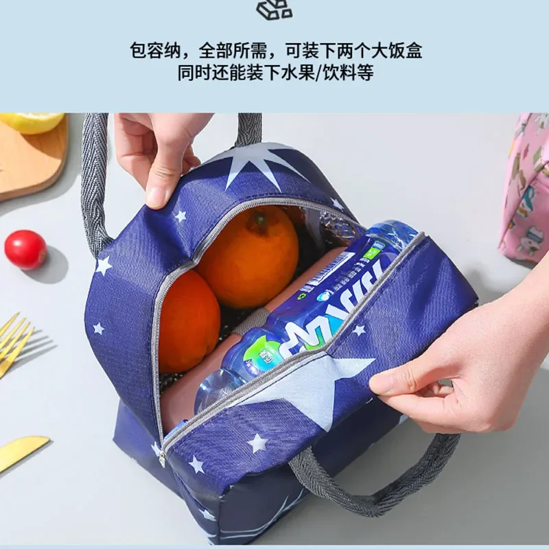 Lunch Bag Handle Insulation cooler bag for Women kid Lunch Box picnic travel Fruit Food Storage Breakfast Thermal Food Bags