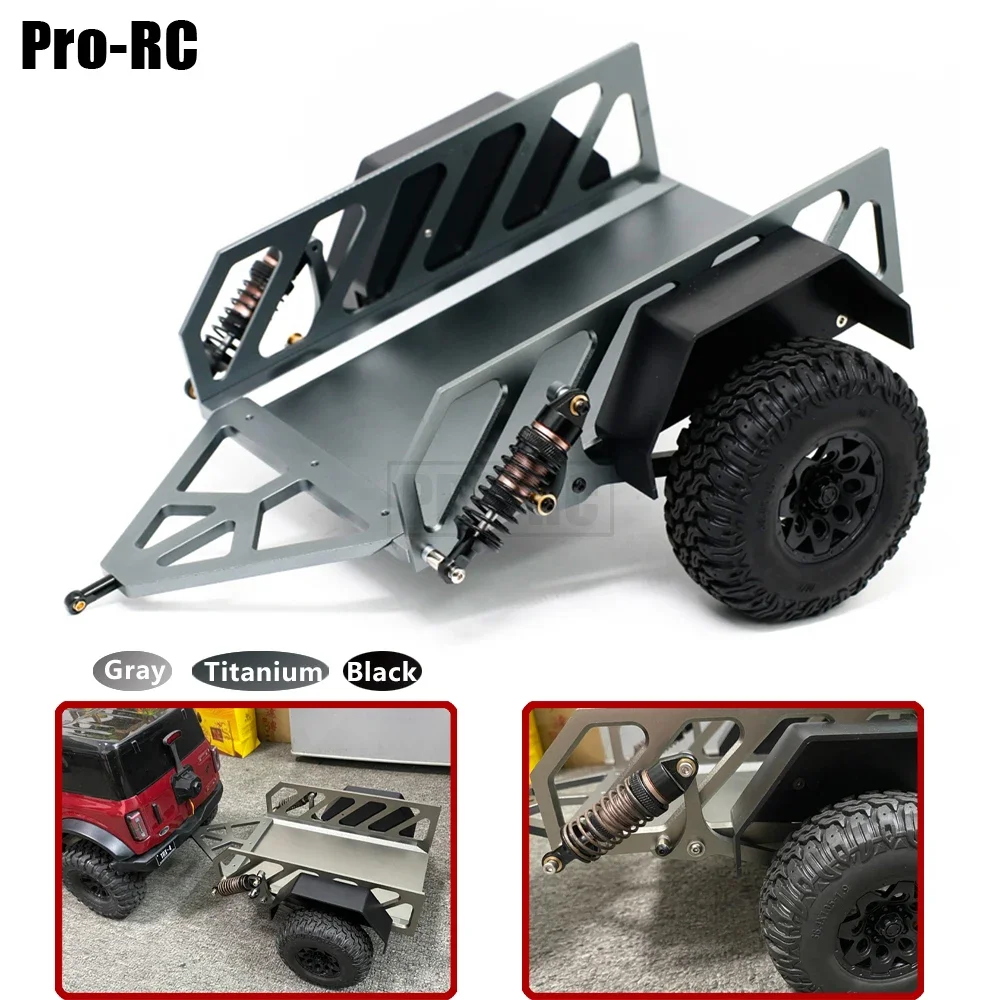 CNC 1/10 Platform Truck Shock Absorber Decoration Trailer Fit Axial SCX10 II D90 TRX4 TRX6 Redcat GEN8 RGT SMT Tamiya RC Crawler