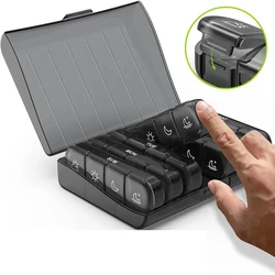 Weekly 7 Days Pill Organizer Portable Medicine Tablet Organizer Storage Boxes First Aid Kit Compartment Pills Case Container