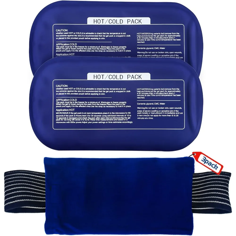 

Reusable Hot Cold Gel Pack Set for Knee Shoulder Back Muscle Joint Pain Relief