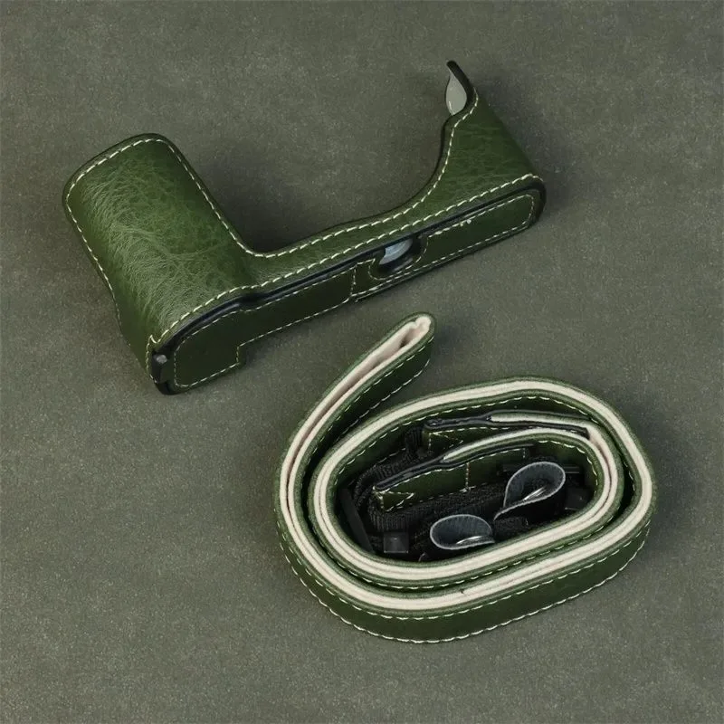 غطاء حماية، لحقيبة كاميرا أوليمبوس PEN E-P7 الصغيرة المفردة، حافظة جلدية واقية، حافظة قاعدة بمقبض ep7 #1