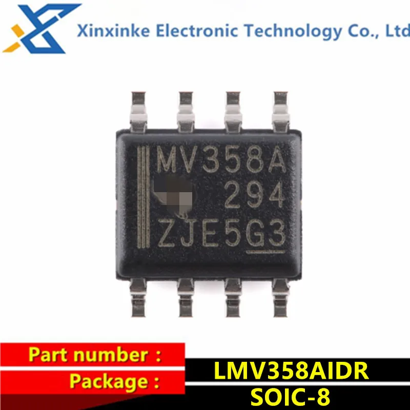 10PCS LMV358AIDR SOIC-8 MV358A Operational Amplifiers - Op Amps Dual Low-Voltage Cost-Optimized Rail-to-Rail Output Operational