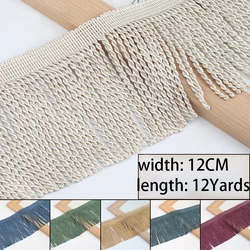 12Yards/Lot Braided Tassel Lace Trim Upholstery Curtain Lamp Twisted Fringe Rope DIY Costume Gold Fringe Curtains Accessories