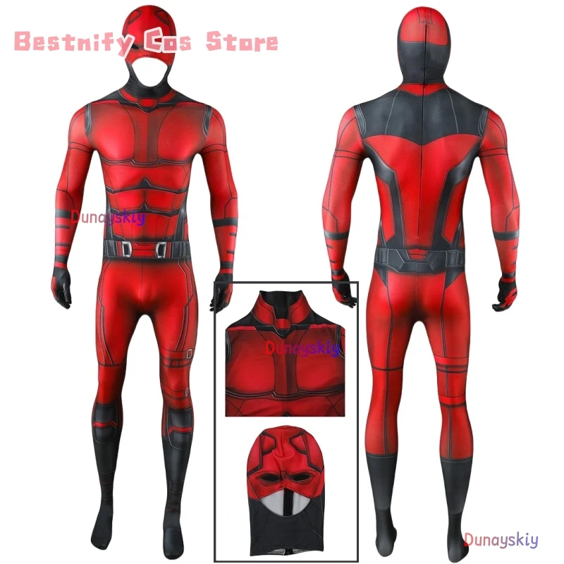 Dare Cos Devil 코스프레 Born Again Uniforms Jumpsuit Matt SuperHero Murdock Matthew Halloween Men Women Roleplay Costume TV Party