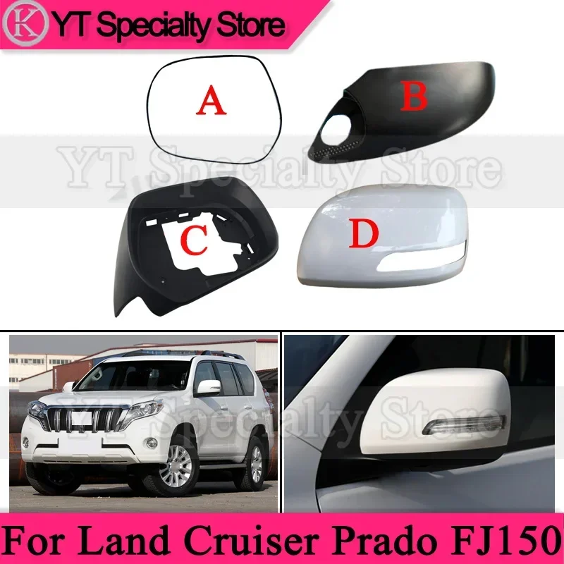 

For Land Cruiser Prado FJ150 LC150 GRJ150 LC200 200 2009-18 Rearview Mirror Frame Side Mirror Cover Lid Glass Lens Mirror Motor