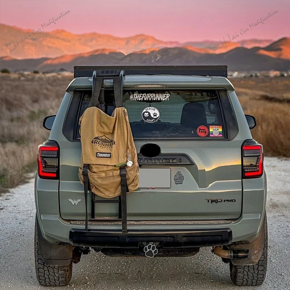 أضواء خلفية LED لتويوتا 4 عداء 5th Gen 2010-2021 N280 المصابيح الخلفية المصابيح الخلفية ديناميكية بدوره إشارة سيارة الذيل ضوء الجمعيات