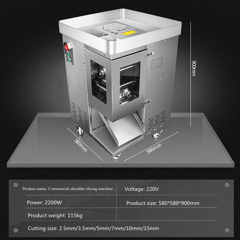 Automatic Meat Cutting Machine For Pork Beef Sheep Lamb Chicken Breasts Commercial Slicing Shredding Machine