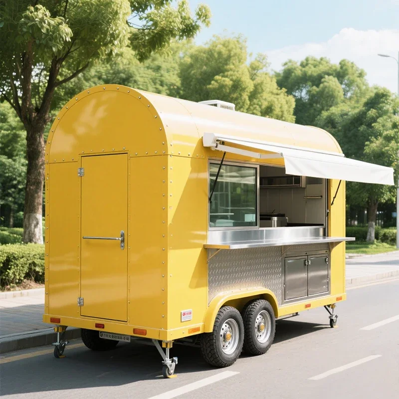 FL 6FT Compact Mini Ice Cream Food Truck 150L Freezer & Stainless Steel Counter for Beachside Carnival Operations