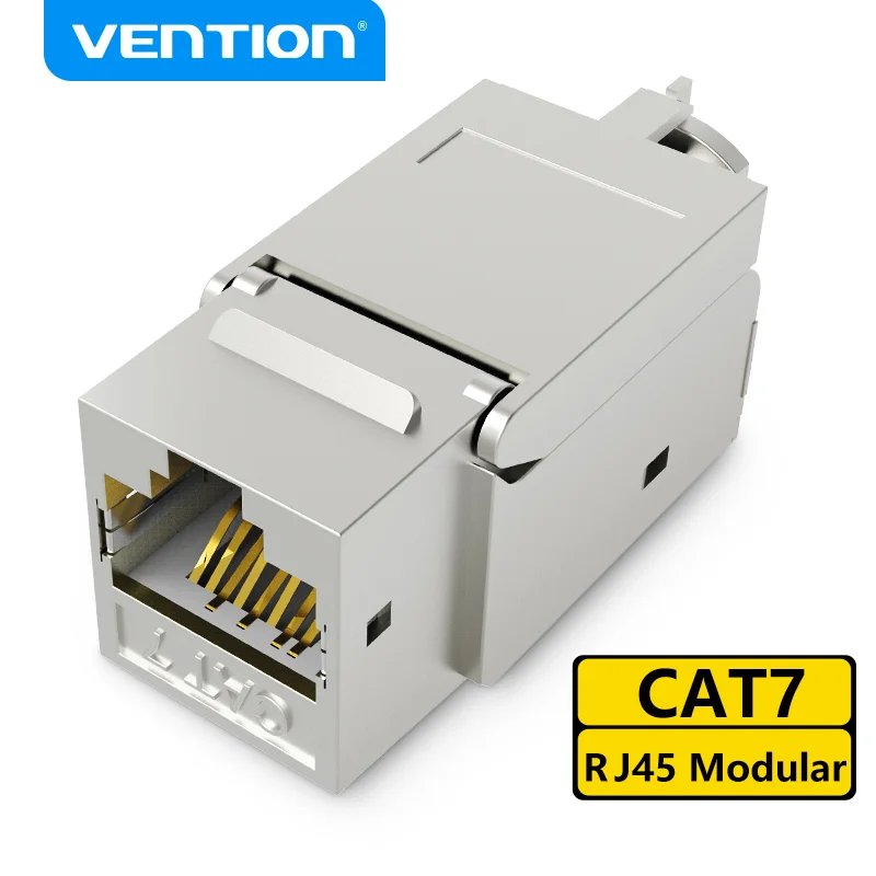 Vention-conector Ethernet Cat7 RJ45, Conector de Cable Ethernet Modular, conector de red de escudo Cat 7 chapado en oro para Cable Lan