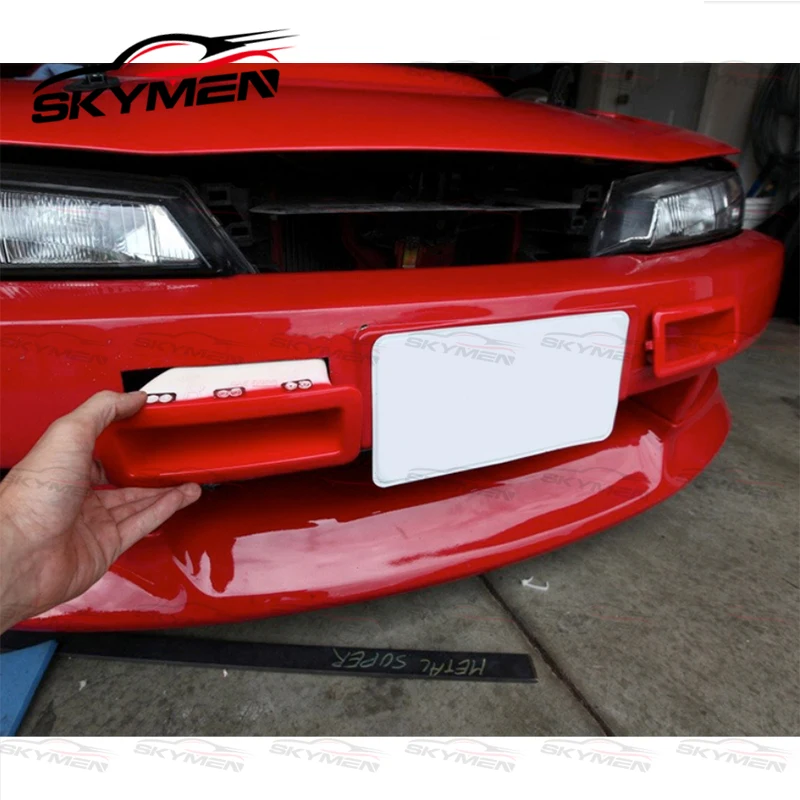 Car-styling Nismo Style Carbon Fiber Bumper Vent For Skyline R33 N1 Fiberglass Unpainted Air Duct Trim FRP Front Intake Vents