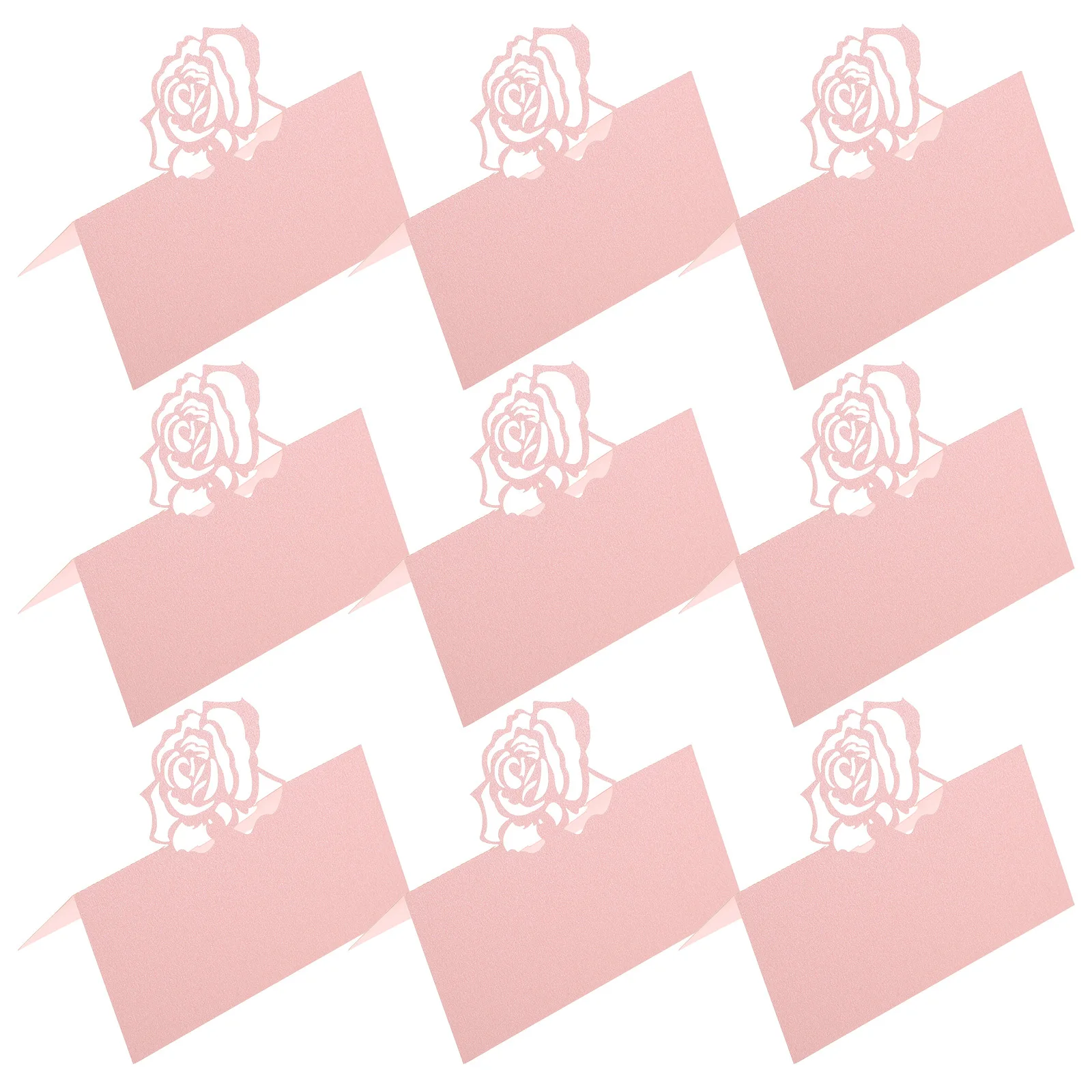 

50Pcs Floral Place Cards Intricate Cut Design Valentine's Day Theme Wedding Dinner Party Seating Baby Shower Place Cards