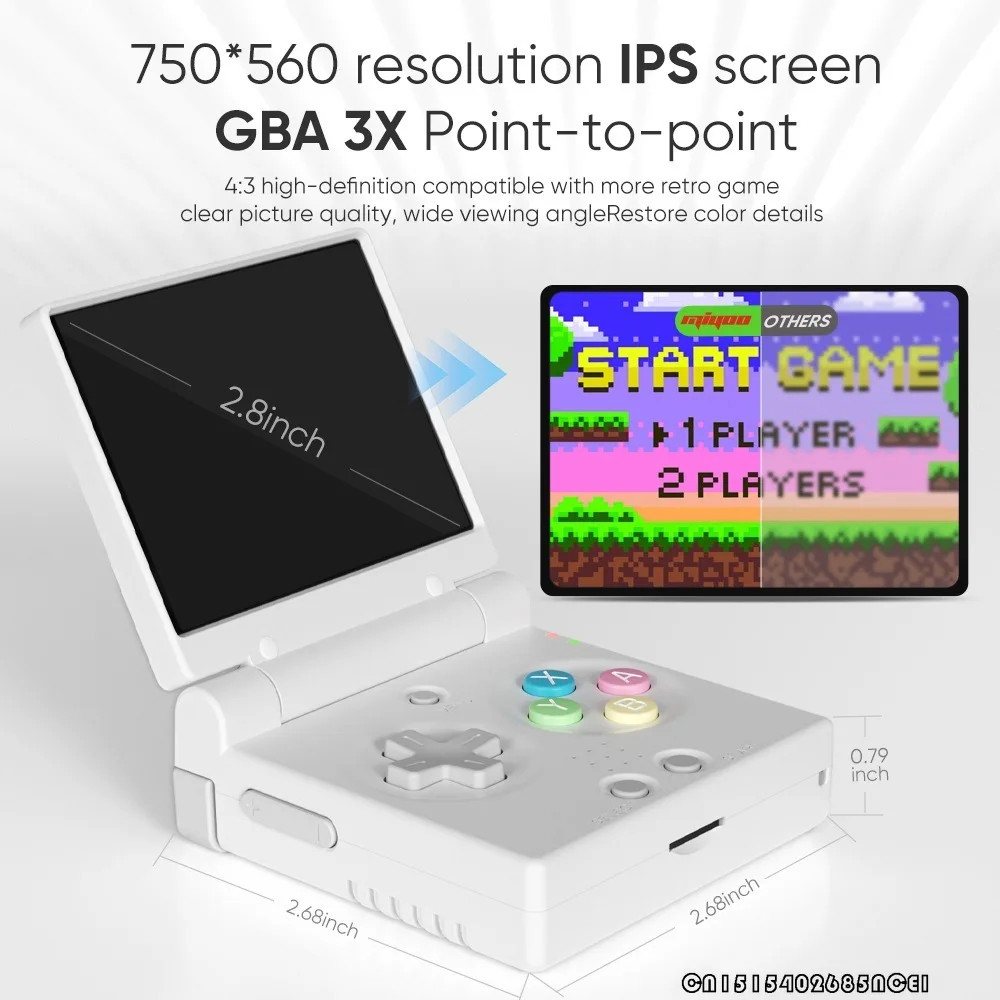 

MIYOO Mini Flip Retro Custom Handheld Game Console 2.8 Inch IPS Screen Portable Emulator Classic Gaming New Hinge Gift