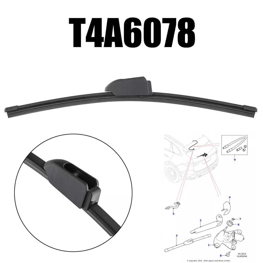 Car Maintenance Wiper Blade T4A6078 Black Wiper Blade Made Of ABS Material Non-deformation Structure Practical Installation