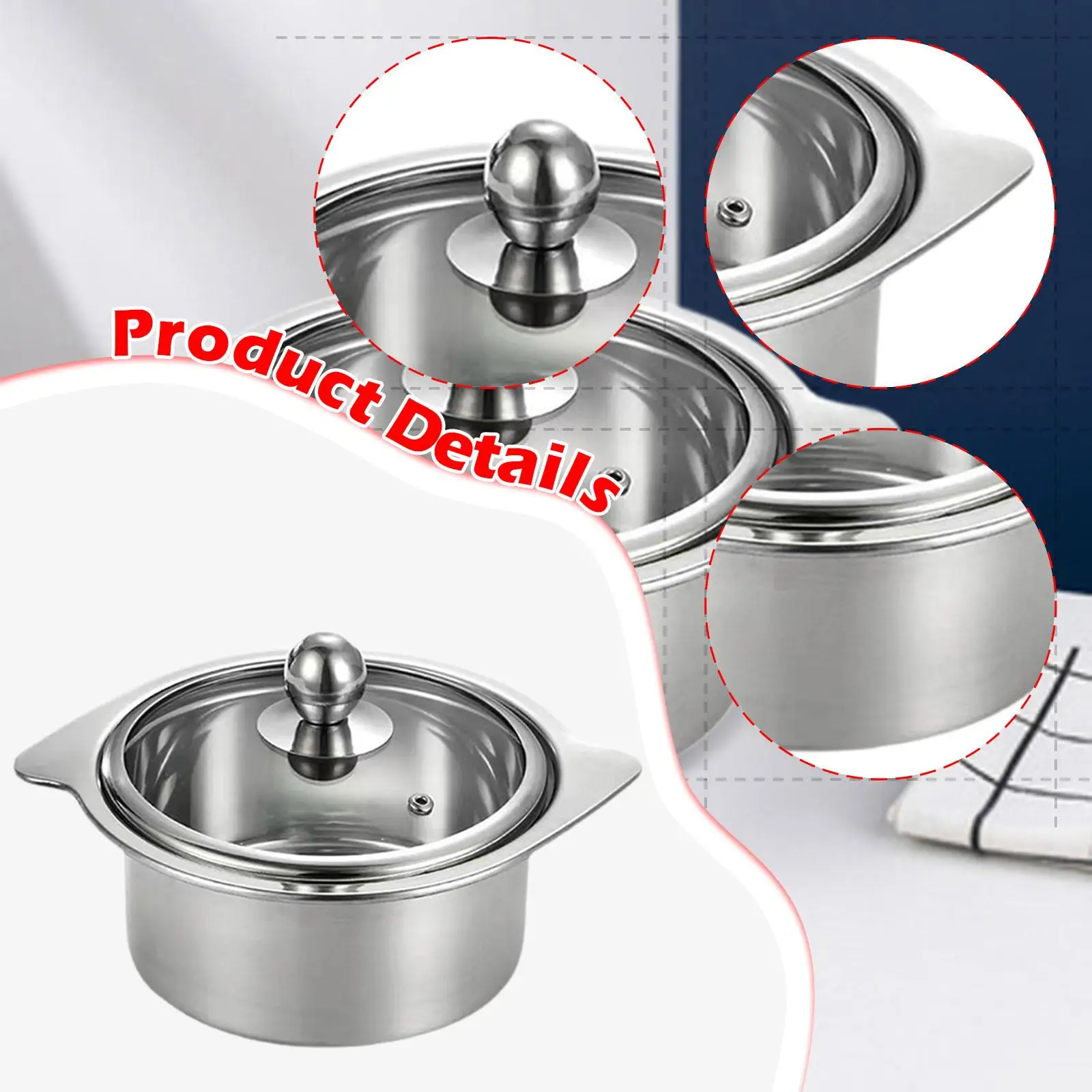 Soup Pot with Lid Practical Multifuctional Cooking Pot for Home Soup Kitchen