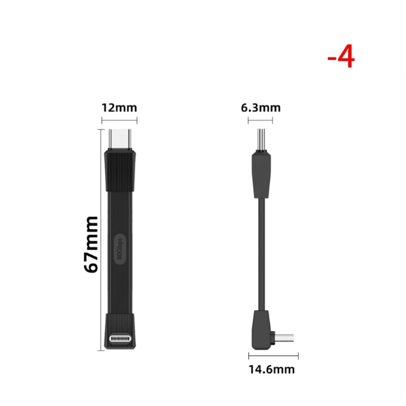 Flexible Type C 240W 80Gbps Charging Cord Space Saving Rollable Design 42-67mm W8KE