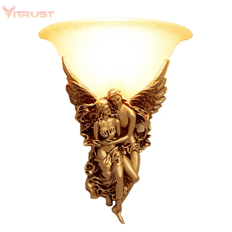 Creative Retro Wall Lamp Angel Bracket Light TV Background Wall Light