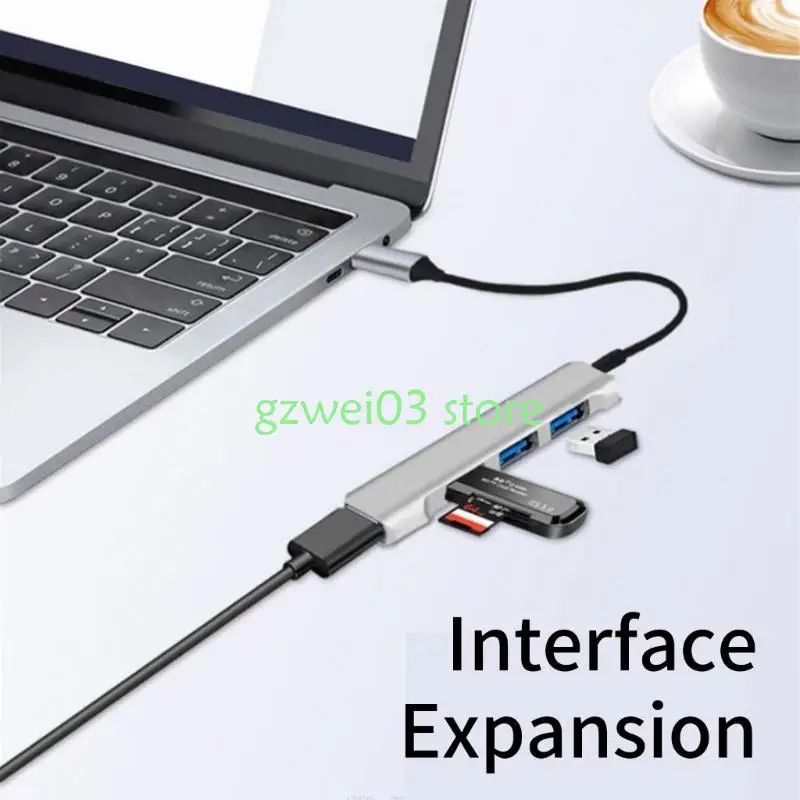 Y8AC USB C/USB HUB 4 PORT USB Flitter Extended 3XUSB2.0+1XUSB3.0 ADAPTER