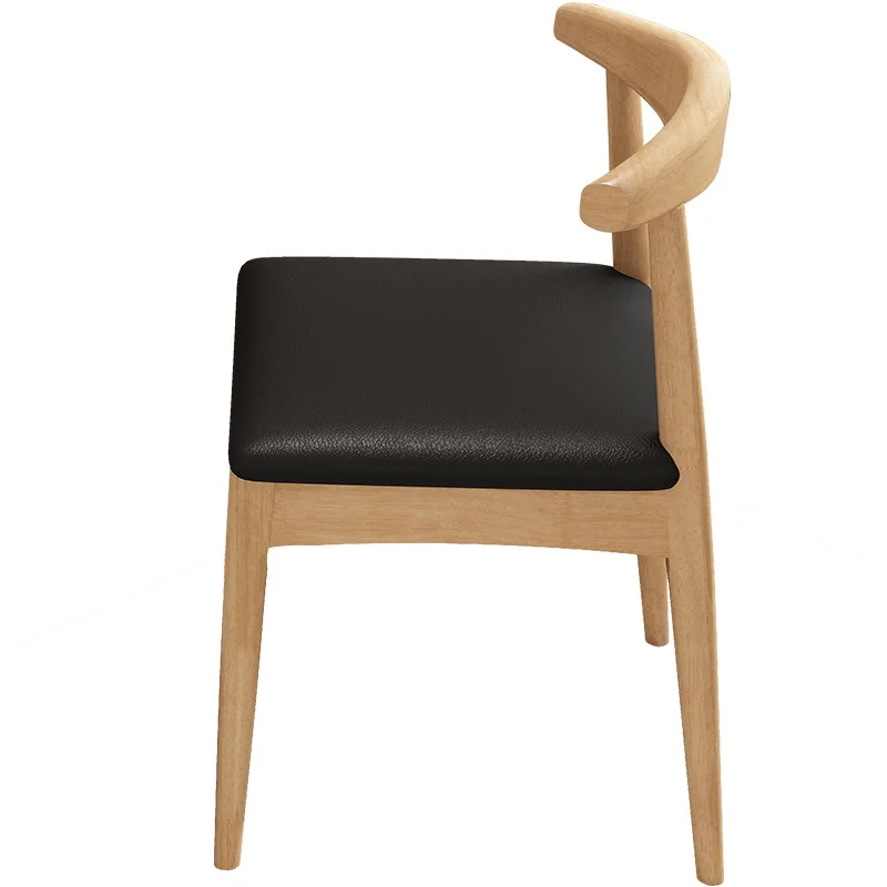 

Nordic solid wood horned chair, office chair, leisure backrest, conference, home dining chair stool