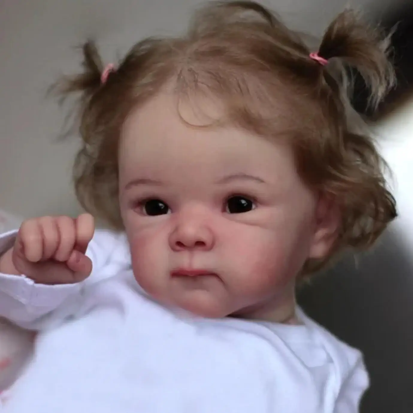 

18 Inch 3D Skin With Visible Veins 45 CM Reborn Baby Doll Toy For Girl Vinyl Limbs Cloth Body Lifelike Kid Play Hosue Toy